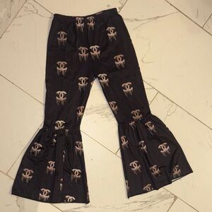 CHANEL Kids Flared Bottoms - Black and Tan